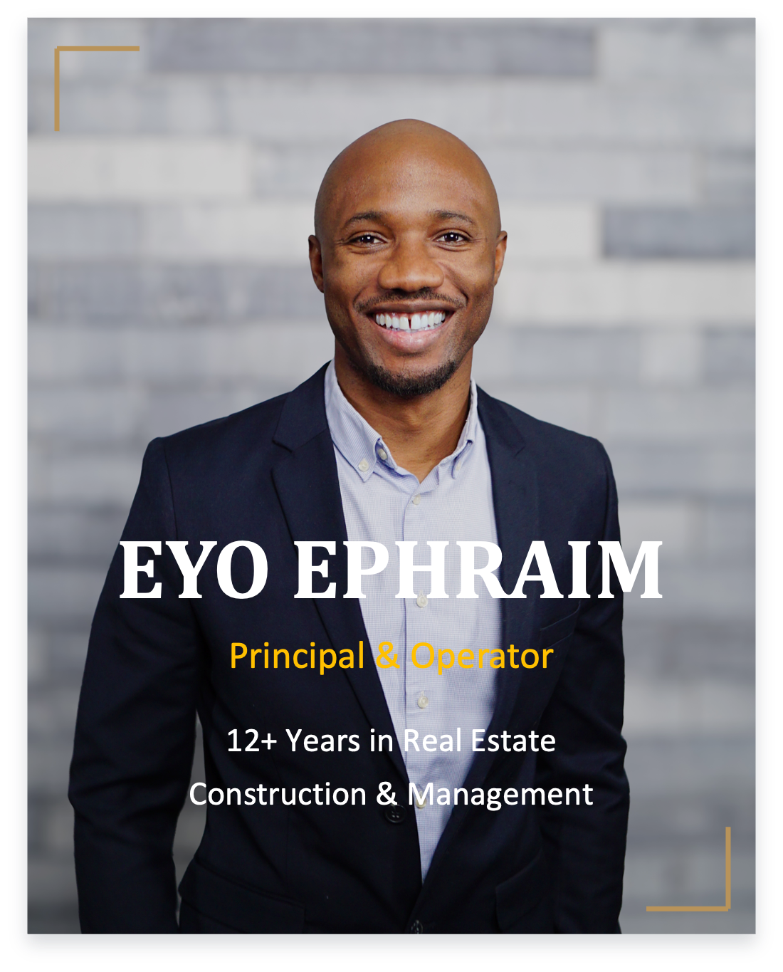 Eyo Ephraim, Founder and Principal of Ephraim Holdings